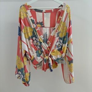 Free people wrap kimono top